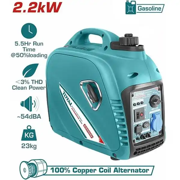 2.2Kw Máy phát điện biến tần dùng xăng Total TP530001 (đổi qua TP535006)
