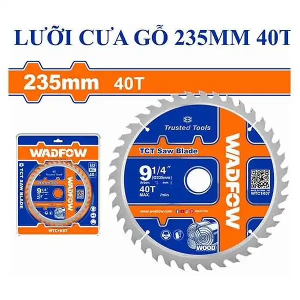 235mm Lưỡi cắt gỗ 40 răng Wadfow WTC1K07