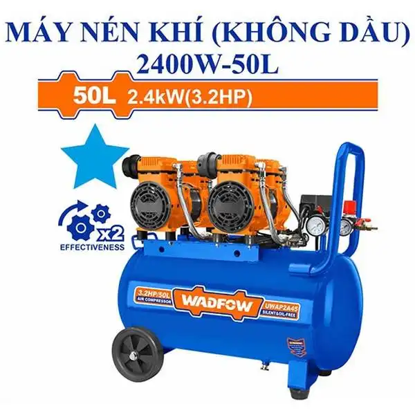 2400W (3.2HP) Máy nén khí không dầu 50 lít Wadfow WAP2A45