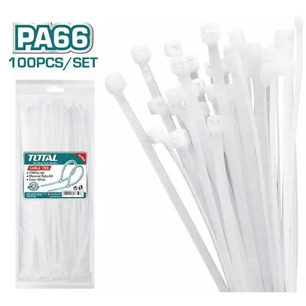 2.5x150mm Dây rút nhựa màu trắng Total THTCT15025