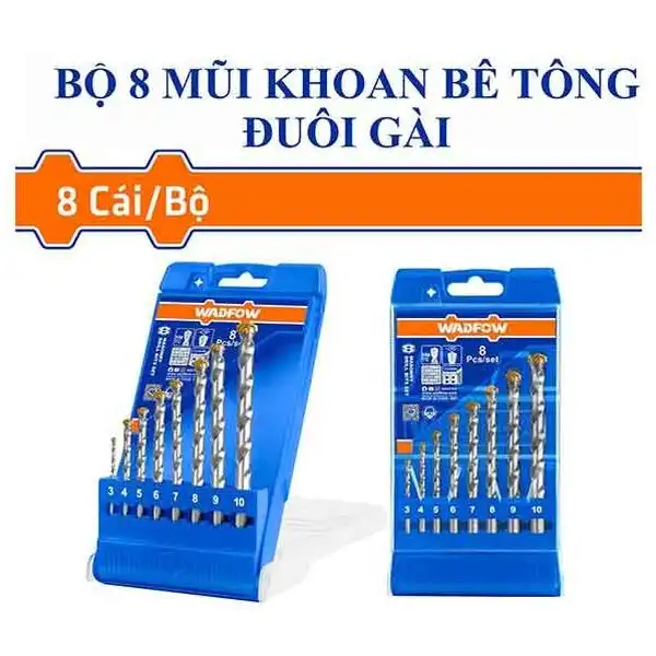 3-10mm Bộ mũi khoan bê tông đuôi gài SDS Wadfow WMJ6B08