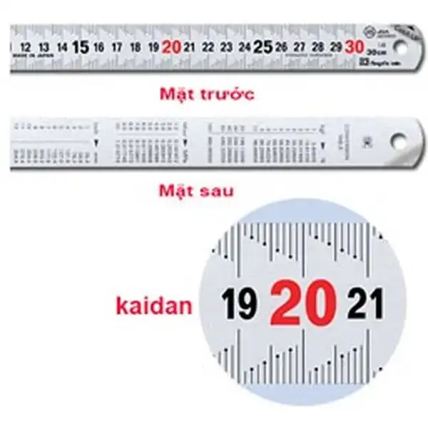 30cm Thước lá inox vạch kaidan Niigata CU-30KD