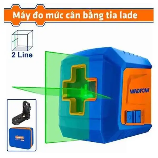 30m Máy cân mực laser 2 tia màu xanh Wadfow WLE2M02