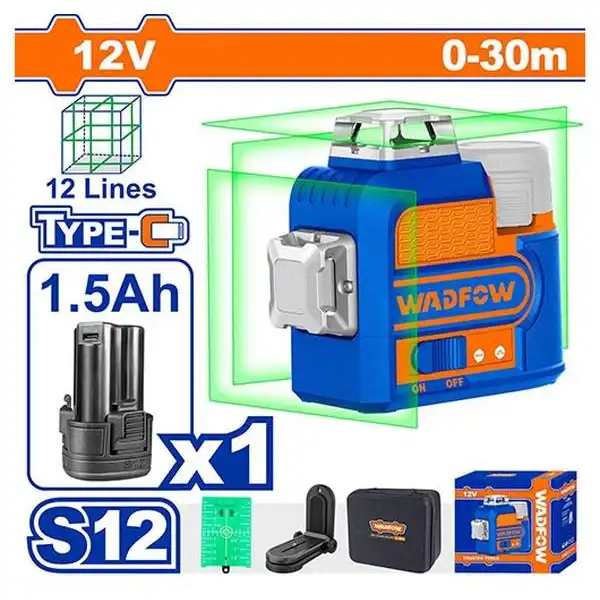 30m Máy cân mực tia laser xanh Wadfow WLE8M12