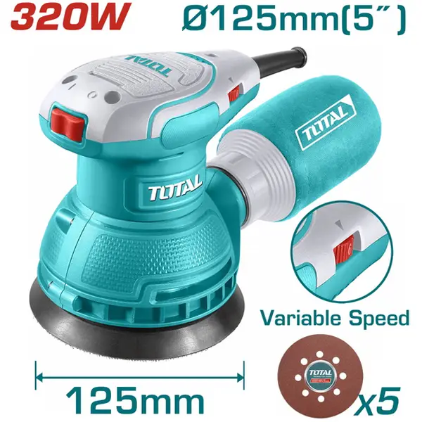 320W Máy chà nhám tròn Total TF2131256