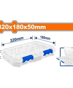 320x180x50mm Hộp đựng linh kiện 13 ngăn trong suốt Wadfow WTB8342