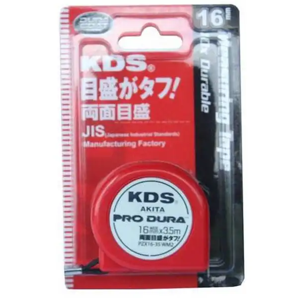 3.5m Thước cuộn thép hệ inch 2 mặt (bản 16mm) KDS PZX16-35YME