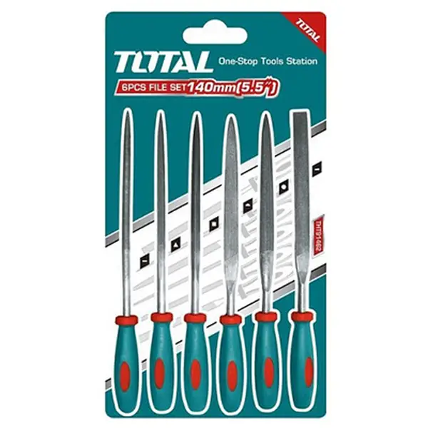 3x140mm Bộ giũa sắt 6 chi tiết Total THT91462