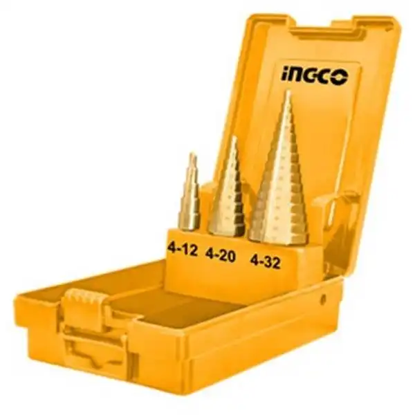 4-32mm Bộ 3 mũi khoan chóp nón INGCO AKSDS0301