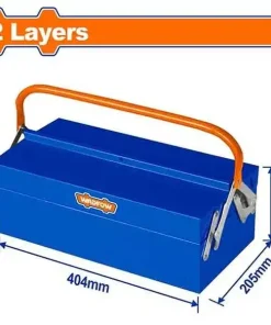 404x205x160mm Thùng đựng đồ nghề 2 ngăn bằng sắt Wadfow WTB8A33