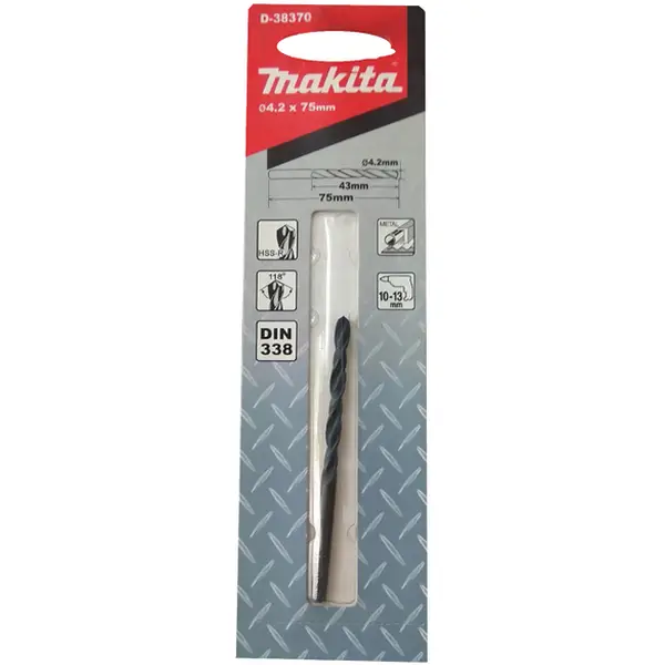 4.2mm Mũi khoan kim loại HSS-R-Makita D-38370