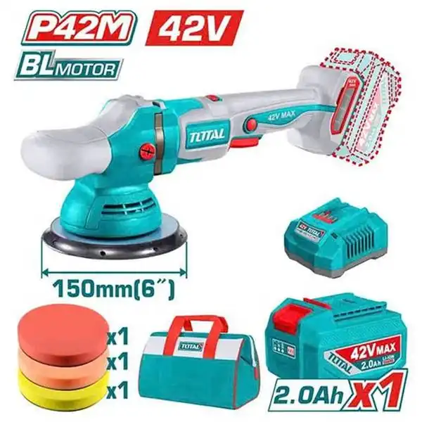 42V Máy đánh bóng lệch tâm 150mm dùng pin P42M Total TAPLI42151