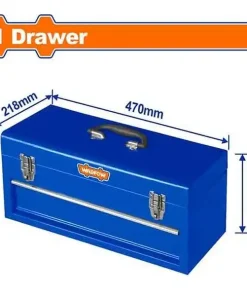 470x218x210mm Thùng đựng đồ nghề bằng sắt có ngăn kéo Wadfow WTB8A22