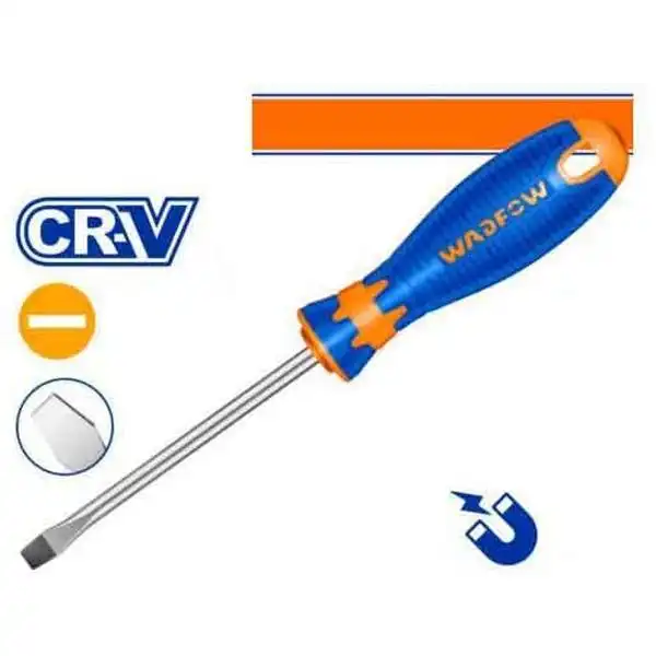 4x100mm Tuốc nơ vít dẹp cán bọc cao su Wadfow WSD1244