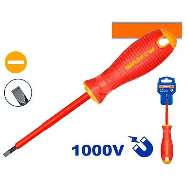 4x140mm Tuốc nơ vít dẹp cách điện Wadfow WSD7244