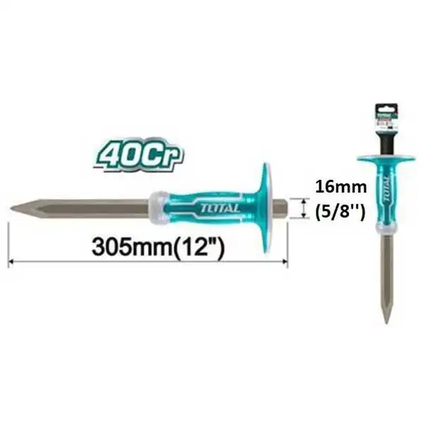 4x305mm Đục bê tông mũi nhọn Total THT4421216