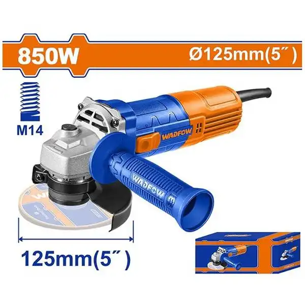 5 inch Máy mài góc công tắc trượt 850W Wadfow WAG15851