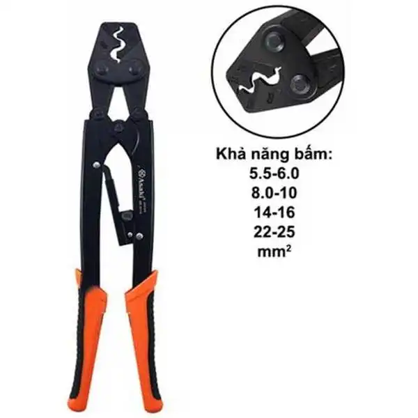 5.5-25mm2 Kìm bấm cos 25L Asaki AK-9113