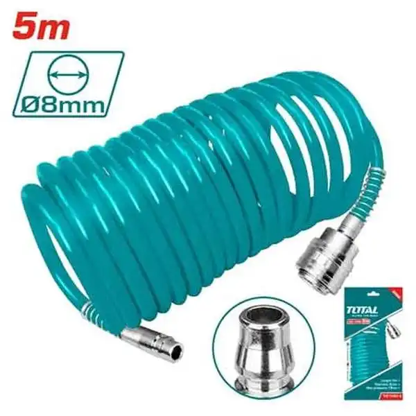 5m Cuộn dây hơi xoắn dẫn khí nén 5x8mm Total THT11051-3