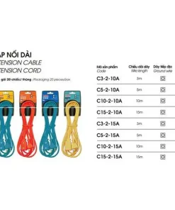5m Dây cáp điện nối dài 15A Lioa C5-2-15A