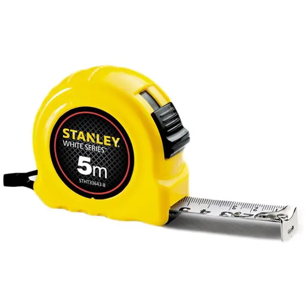5m Thước cuốn thép 2 mặt màu trắng Stanley STHT33492-8