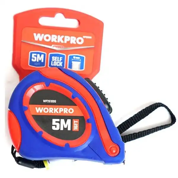 5m x 19mm Thước cuộn thép tự khóa Workpro WP261006