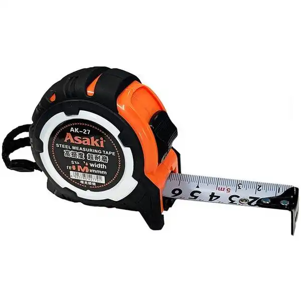 5mx19mm Thước cuộn thép nền trắng Asaki AK-2778