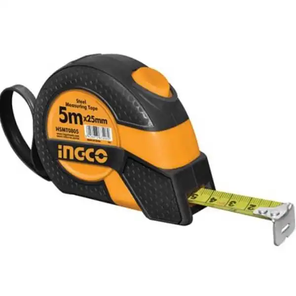 5mx25mm Thước cuộn thép nền vàng INGCO HSMT0805