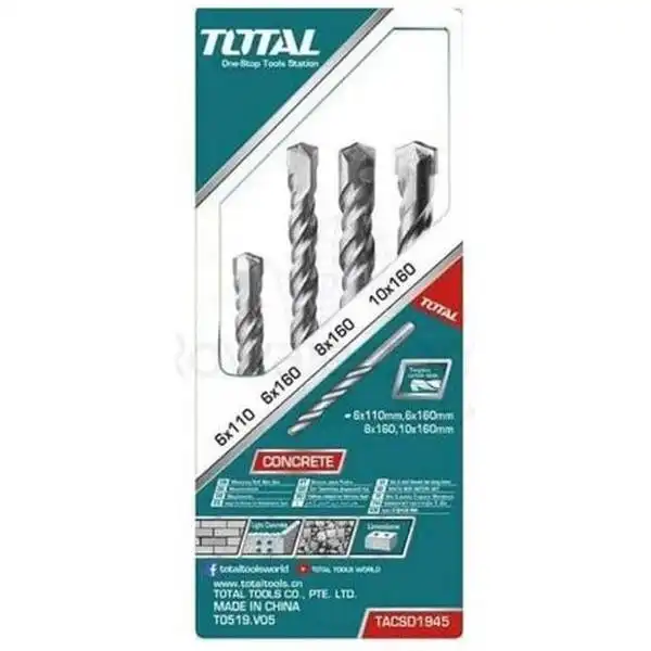 6-10mm Bộ mũi khoan bê tông 4 chi tiết Total TACSD1945
