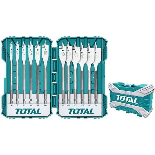 6-30mm Bộ mũi khoan gỗ đầu dẹp 12 chi tiết Total TACSDL1201