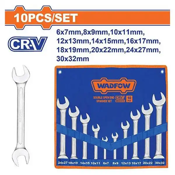 6-32mm Bộ cờ lê 2 đầu miệng 10 chi tiết Wadfow WDS2M10