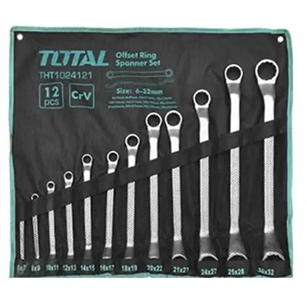 6-32mm Bộ cờ lê hai đầu vòng 12 chi tiết Total THT1024121