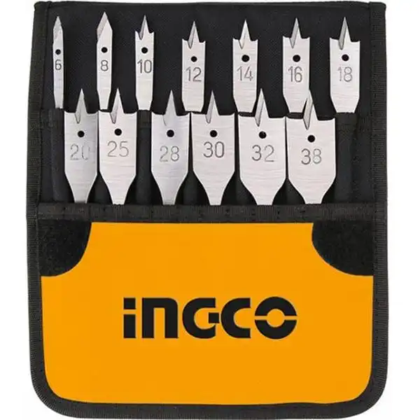6-38mm Bộ 13 mũi khoan gỗ đầu dẹp INGCO AKD41301