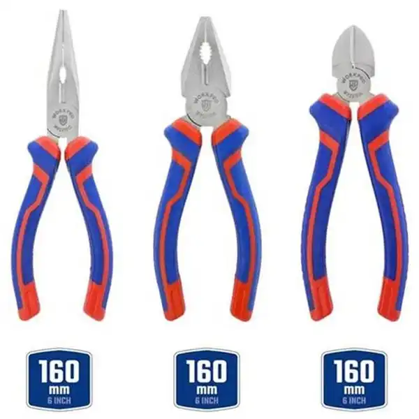 6 inch Bộ kìm cắt, kìm điện, kìm nhọn Workpro WP201008