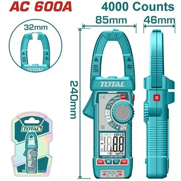 600A Ampe kìm đo dòng AC Total TMT766001