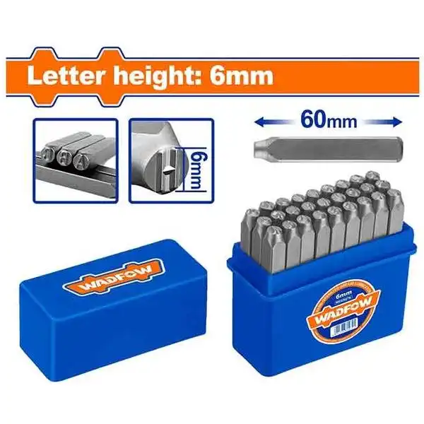 6mm Bộ 27 mũi đột chữ Wadfow WCC9276
