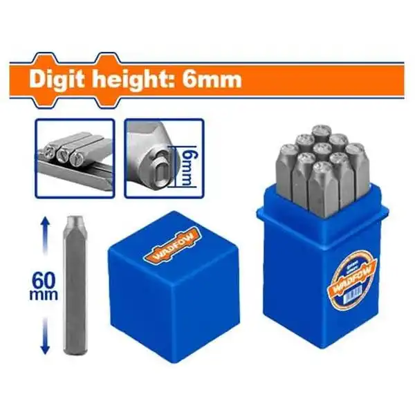 6mm Bộ 9 mũi đột số Wadfow WCC9596