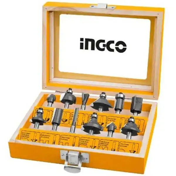 6mm Bộ mũi phay 12 chi tiết Ingco AKRT1201