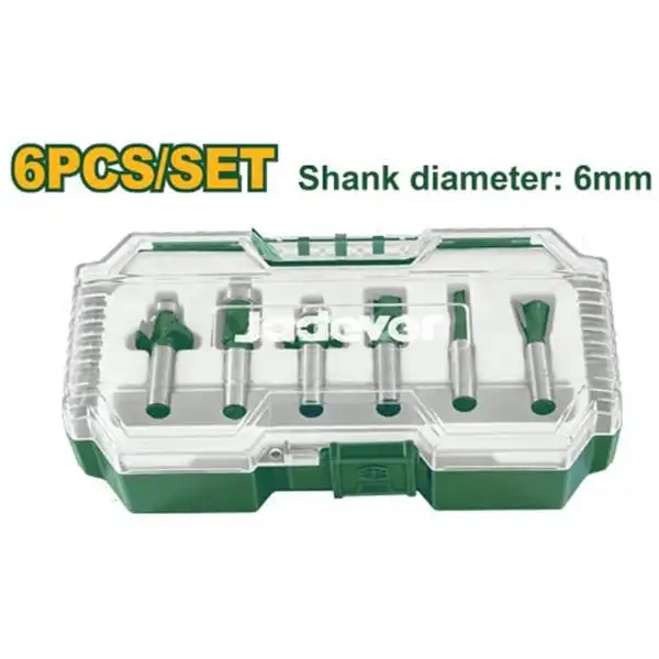 6mm Bộ mũi phay 6 chi tiết Jadever JDRKSR0106