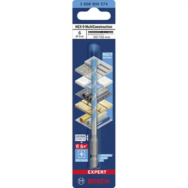 6mm Mũi khoan đa năng Hex-9 Bosch 1619A010BN