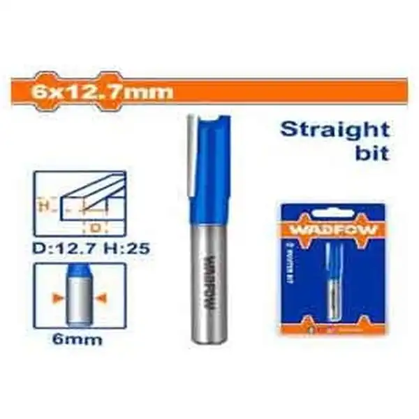 6x12.7mm Mũi phay gỗ thẳng Wadfow WRG1404