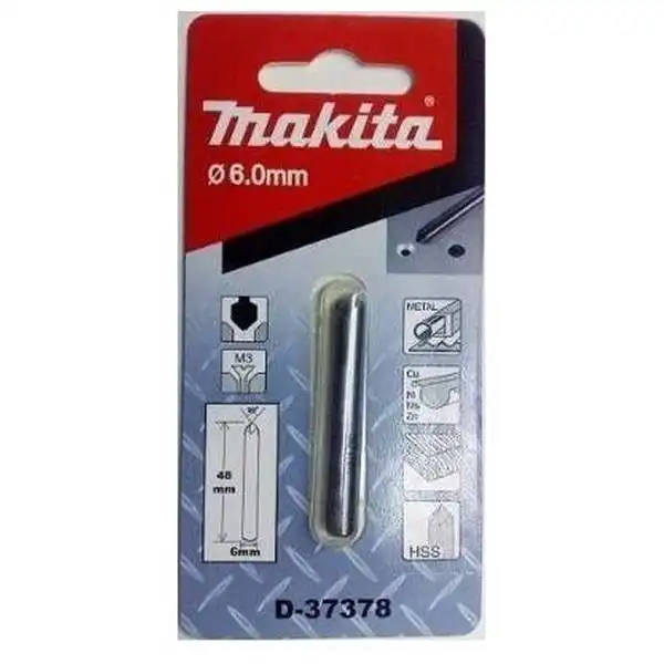 6x48mm Mũi lã 5 lưỡi cắt thép gió HSS M3 chuôi tròn Makita D-37378
