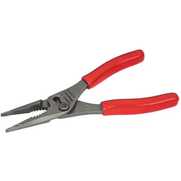 7 inch Talon Grip Long Nose Slip Joint Pliers (Red)