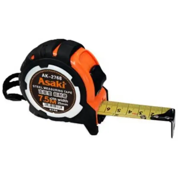 7.5m x 25mm Thước cuộn thép nền vàng AK-2768