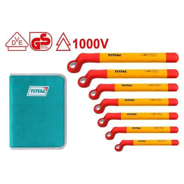 8-19mm Bộ cờ lê đầu vòng cách điện 7 chi tiết Total THKISPA0702