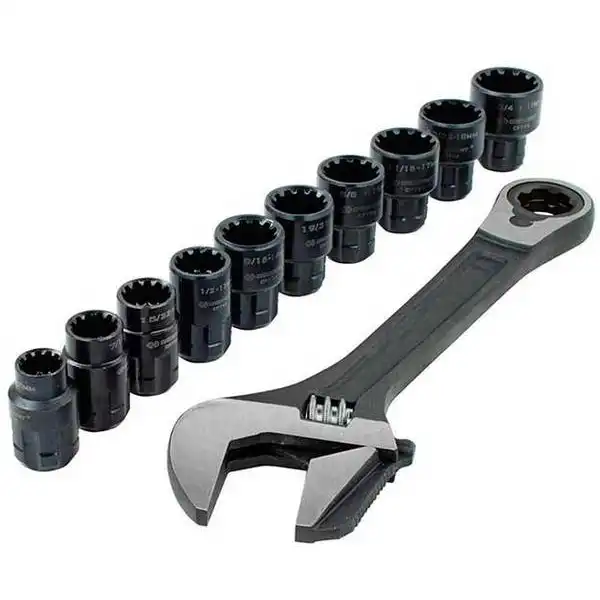 8 inch Bộ mỏ lết và 10 đầu tuýp Makita B-65458