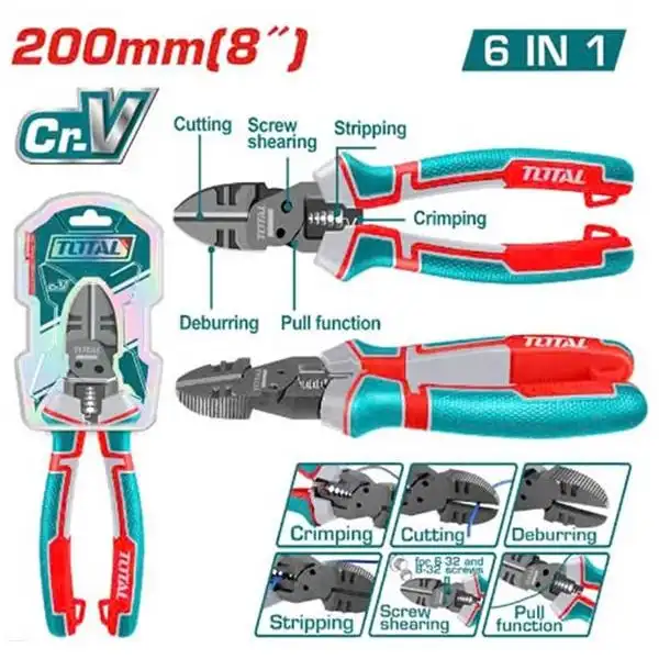 8 inch Kìm cắt năng 6 trong 1 Total THTMF386