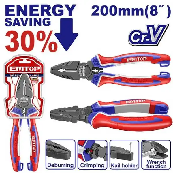 8 inch Kìm điện cao cấp Emtop EPLRC0821