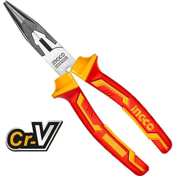 8 inch Kìm mũi nhọn cách điện Ingco HILNP28208