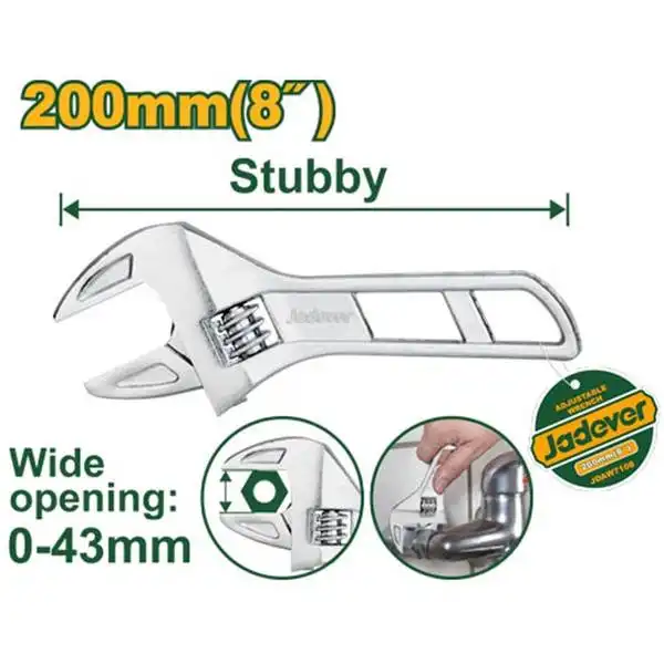 8 inch Mỏ lết Jadever JDAW7108